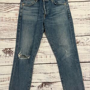 Citizens of Humanity Emerson Slim Boyfriend Distressed Jeans